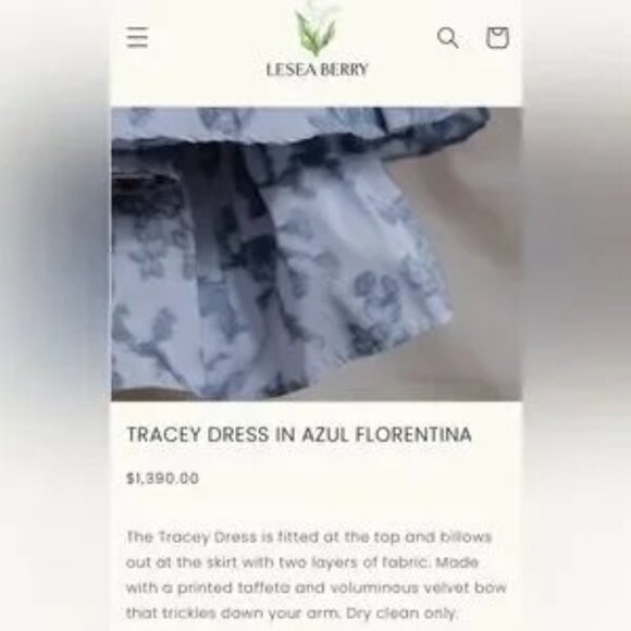 Lesea Berry Tracey Dress One Shoulder Bow Formal Designer Gown, Bridal Luxe 10 - Picture 7 of 9